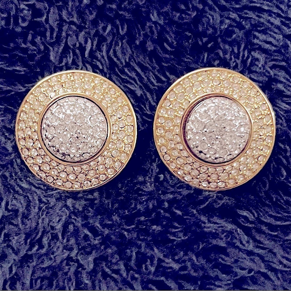 Swarovski Crystal and Gold Earrings